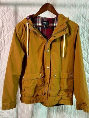 (Size S)Forever 21 Men's Hooded Jacket - Mustard